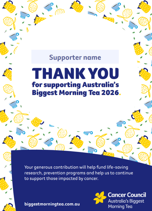 Thank you Certificate - Organisation